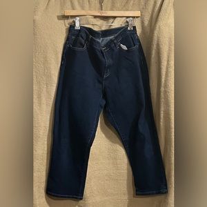 Michael Kors skinny Capri, dark rinse denim